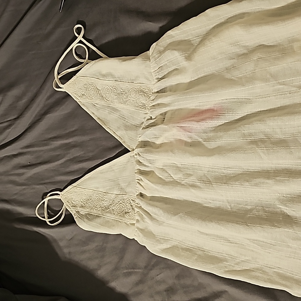 Cream swimsuit cover up